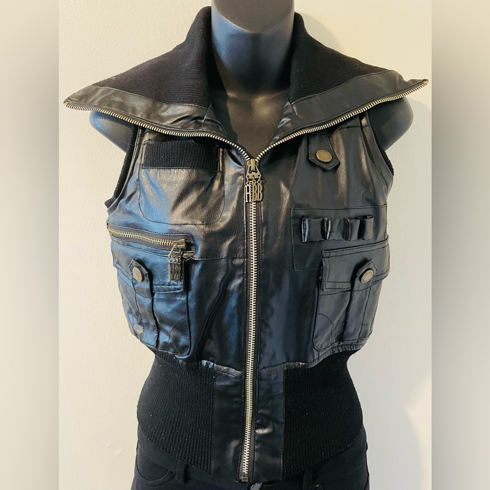 Hello Bebe Faux Leather Vest! 🖤